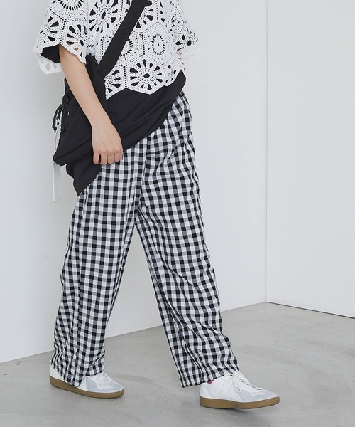 forksy.（フォルクシー）の「【forksy.】ギンガムチェックストレートイージーパンツ（その他パンツ・レディース・ブラック/オレンジ/ライトグリーン・FREE）」の12枚目の写真
