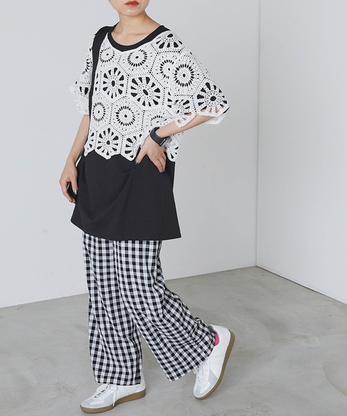 forksy.（フォルクシー）の「【forksy.】ギンガムチェックストレートイージーパンツ（その他パンツ・レディース・ブラック/オレンジ/ライトグリーン・FREE）」の15枚目の写真