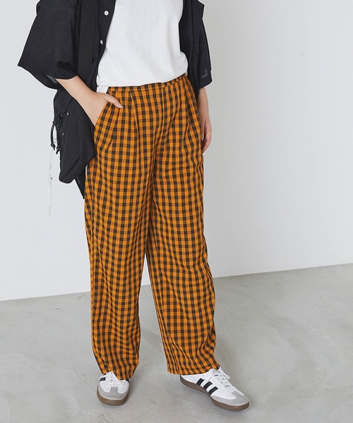 m*e様 SOOR PLOOM ギンガムチェックパンツ クラウド soor ploom otto trousers ギンガムチェック 8y - メルカリ
