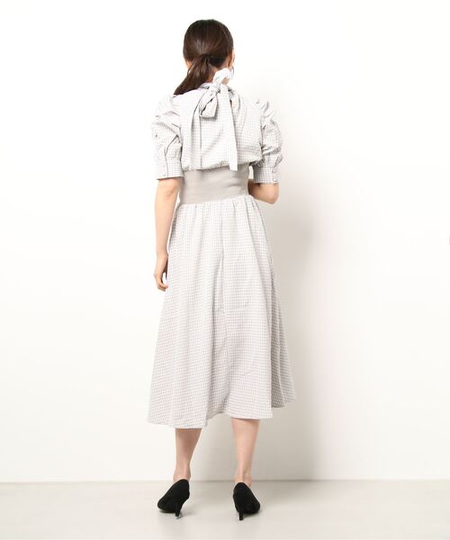 abc une face（アーベーセーアンフェイス）の「リボン2WAYウエストリブワンピース（ワンピース・レディース・ブラウン系その他/ブルー系その他/ブラック系その他・FREE）」の5枚目の写真