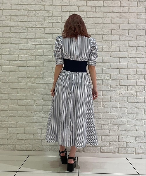 abc une face（アーベーセーアンフェイス）の「リボン2WAYウエストリブワンピース（ワンピース・レディース・ブラウン系その他/ブルー系その他/ブラック系その他・FREE）」の19枚目の写真