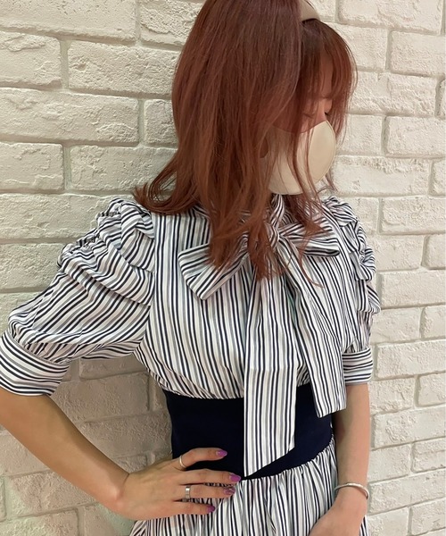 abc une face（アーベーセーアンフェイス）の「リボン2WAYウエストリブワンピース（ワンピース・レディース・ブラウン系その他/ブルー系その他/ブラック系その他・FREE）」の15枚目の写真