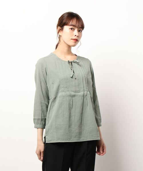 L.L.Bean（エルエルビーン）の「キャンプ・ブラウス ジャパン・フィット（シャツ/ブラウス・レディース・モスグリーン/レッド・SMALL/MEDIUM/LARGE/X-LARGE/X-SMALL）」の3枚目の写真