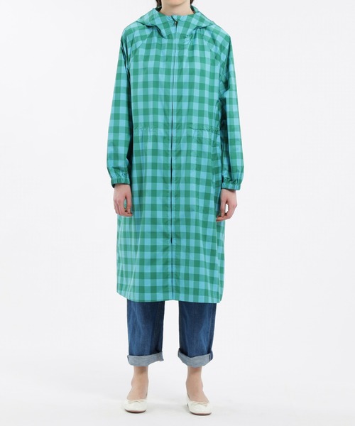 MACKINTOSH PHILOSOPHY（ﾏｯｷﾝﾄｯｼｭ ﾌｨﾛｿﾌｨｰ）の「ブロックチェックポケッタブルレインモッズコート（モッズコート・レディース・ブルー系その他3/オレンジ・38）」の5枚目の写真