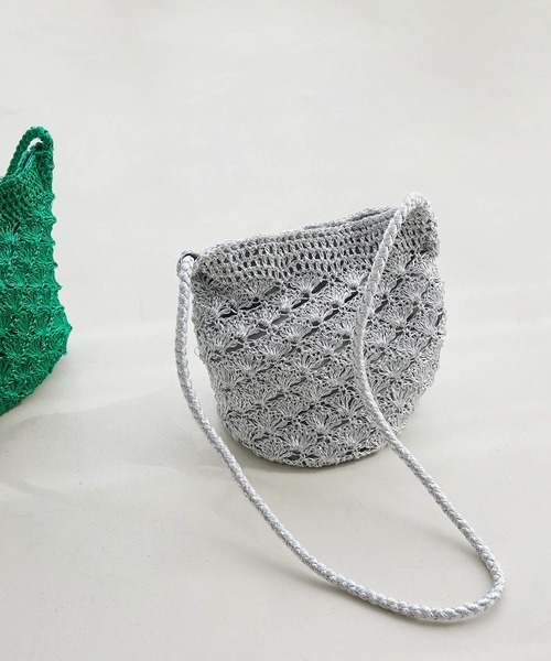 ROPE' PICNIC（ロペピクニック）の「メタリックヤーンメッシュショルダー（ショルダーバッグ・レディース・ブラック/グリーン/シルバー・FREE）」の3枚目の写真