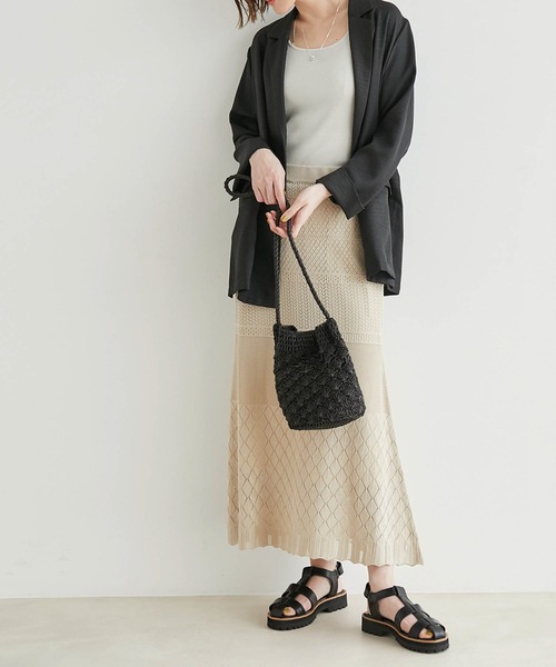 ROPE' PICNIC（ロペピクニック）の「メタリックヤーンメッシュショルダー（ショルダーバッグ・レディース・ブラック/グリーン/シルバー・FREE）」の18枚目の写真