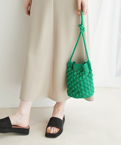 ROPE' PICNIC（ロペピクニック）の「メタリックヤーンメッシュショルダー（ショルダーバッグ・レディース・ブラック/グリーン/シルバー・FREE）」の19枚目の写真