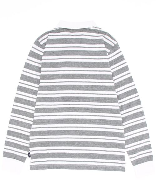 Ted Baker(テッドベーカー)の「STAMHIL マグノリア ストライプ 長袖ポロ(ポロシャツ・メンズ・グレー・4/2/3/5/1)」の2枚目の写真