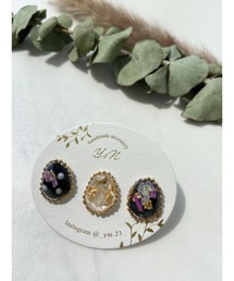 【YM】変形×3粒ピアス(MA)