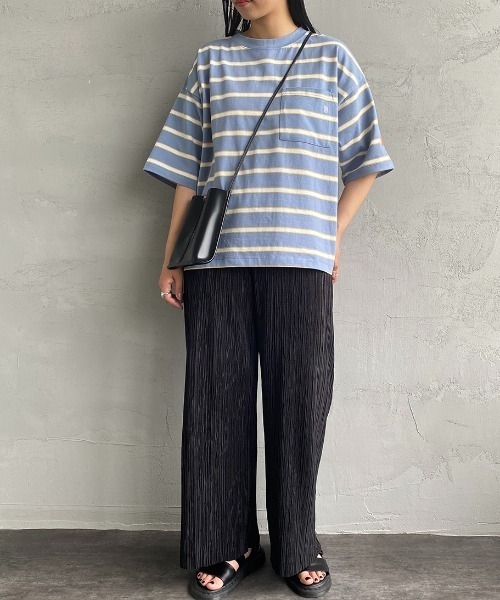 tシャツ 「UNIVERSAL OVERALL/ユニバーサルオーバーオール」 別注 ワイドシルエット ポケットTシャツ レディース UNIVERSAL OVERALL [ユニバーサルオーバーオール] 別注 ワイド
