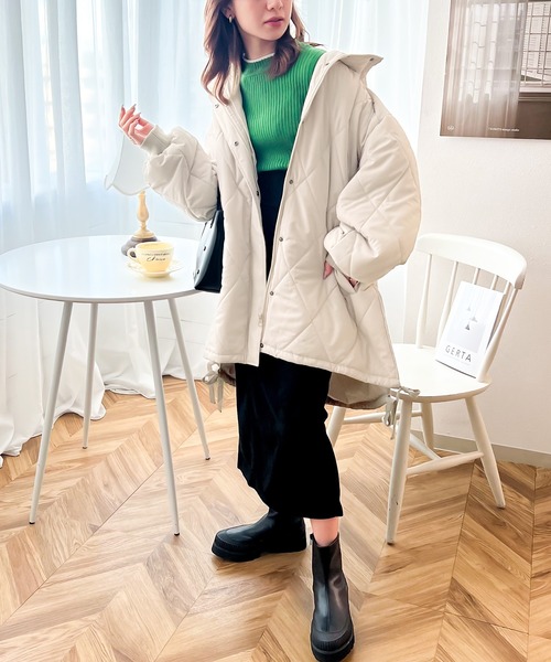【IDLT】韓国製プルオーバー Mサイズ 男女兼用 セール】《ms+ ideal》大人のオーバーサイズ。中綿キルティング