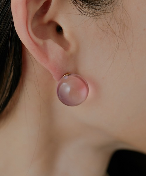 ear PAPILLONNER(イアパピヨネ)の「ミスティーク玉ピアス(ピアス(両耳用)・レディース・ブルー/クリア/パープル/ピンク/バイオレット・FREE)」の12枚目の写真