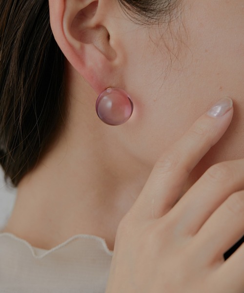 ear PAPILLONNER(イアパピヨネ)の「ミスティーク玉ピアス(ピアス(両耳用)・レディース・ブルー/クリア/パープル/ピンク/バイオレット・FREE)」の8枚目の写真