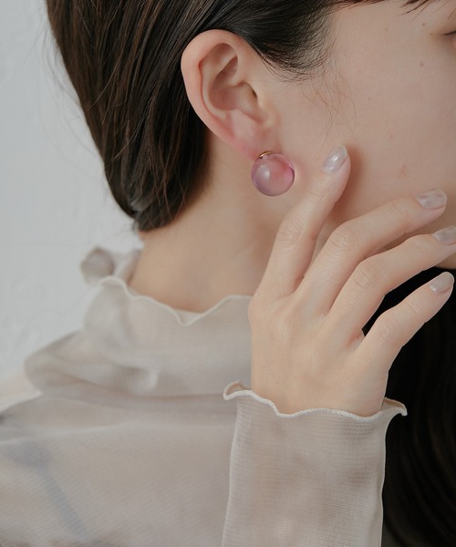burgundy　ピアス2点 K10YG(イエローゴールド) シトリン ピアス 保証書付 SR-2223