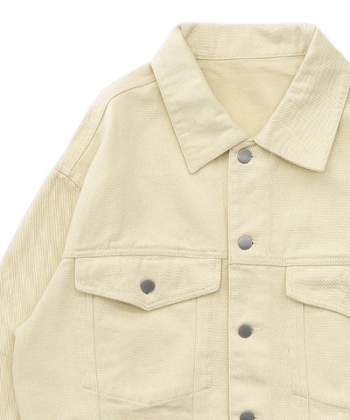 select MOCA（セレクトモカ）の「【サイズ展開あり】ビッグシルエットデニムジャケット（デニムジャケット・レディース・ライトブルー/ブラック/ブルー/アイボリー・FREE/LARGE/X-LARGE/SMALL）」の8枚目の写真