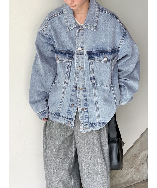 セール】【サイズ展開あり】ビッグシルエットデニムジャケット