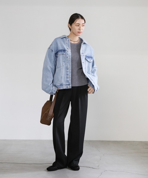 セール】【サイズ展開あり】ビッグシルエットデニムジャケット（デニム