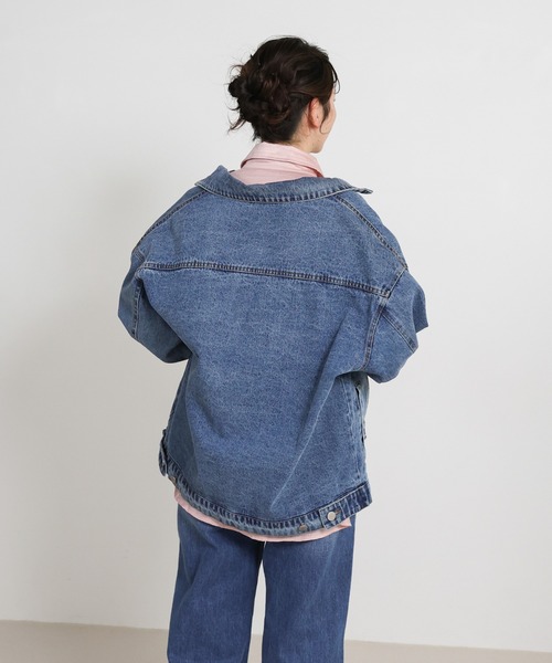 セール】【サイズ展開あり】ビッグシルエットデニムジャケット（デニム 