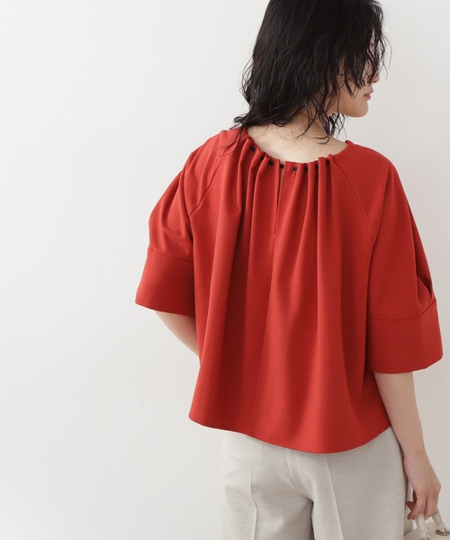 N.（N. Natural Beauty Basic）（エヌエヌナチュラルビューティーベーシック）の「◆ドローストリングブラウス（シャツ/ブラウス・レディース・レッド/ブルー/ストライプ・MEDIUM）」の13枚目の写真