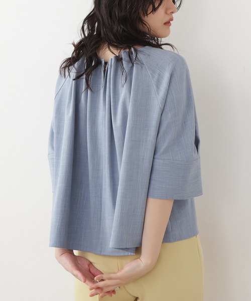 N.（N. Natural Beauty Basic）（エヌエヌナチュラルビューティーベーシック）の「◆ドローストリングブラウス（シャツ/ブラウス・レディース・レッド/ブルー/ストライプ・MEDIUM）」の15枚目の写真