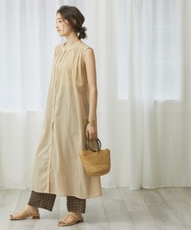 ANGIE | ノースリーブギャザーワンピース(シャツワンピース)