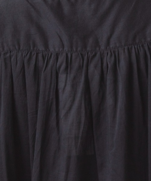 ANGIE(アンジー)の「ノースリーブギャザーワンピース(シャツワンピース・レディース・ブラック/ブラウン/カーキ/ナチュラル/ダークオレンジ・FREE)」の15枚目の写真