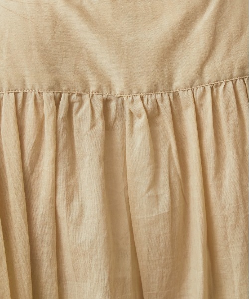 ANGIE(アンジー)の「ノースリーブギャザーワンピース(シャツワンピース・レディース・ブラック/ブラウン/カーキ/ナチュラル/ダークオレンジ・FREE)」の19枚目の写真