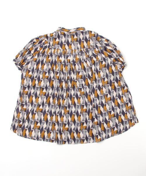 sandy（サンディー）の「【sandy】プリントスタンドカラータックブラウス（シャツ/ブラウス・レディース・グレー/カーキ/ブルー/グリーン・FREE）」の5枚目の写真