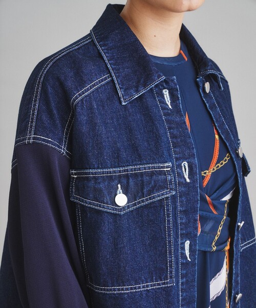 Diagram（ダイアグラム）の「ニットコンビジャケット（デニム