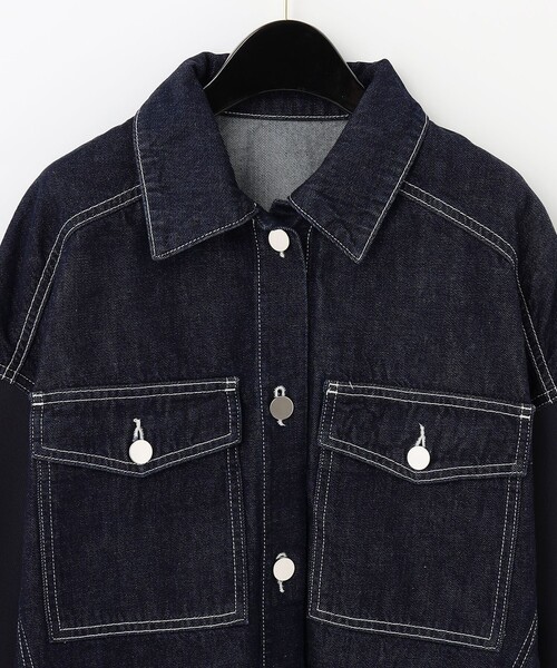 Diagram（ダイアグラム）の「ニットコンビジャケット（デニム