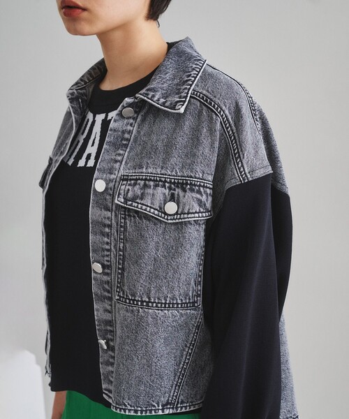 Diagram（ダイアグラム）の「ニットコンビジャケット（デニム