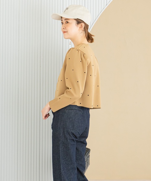 ドット刺繍ニットカーディガン（カーディガン/ボレロ）｜U by