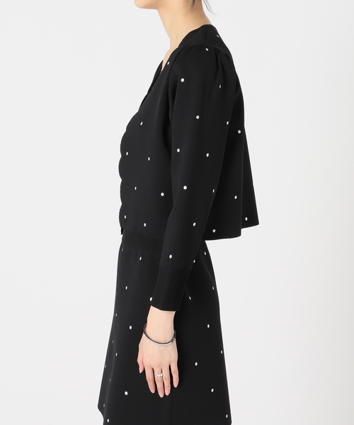U by SPICK&SPAN(ユーバイスピックアンドスパン)の「ドット刺繍ニットカーディガン(カーディガン/ボレロ・レディース・ブラック/ベージュ/ピンク・FREE)」の21枚目の写真