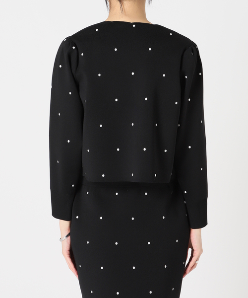 U by SPICK&SPAN(ユーバイスピックアンドスパン)の「ドット刺繍ニットカーディガン(カーディガン/ボレロ・レディース・ブラック/ベージュ/ピンク・FREE)」の22枚目の写真