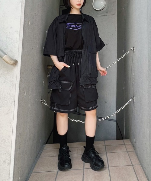 Figments（フィグメンツ）の「interfaces Tシャツ（Tシャツ/カットソー・レディース・ネイビー/ホワイト/ブラック・FREE）」の8枚目の写真