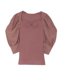 LAGUNAMOON | タックスリーブドッキングニットプルオーバー(ニット/セーター)