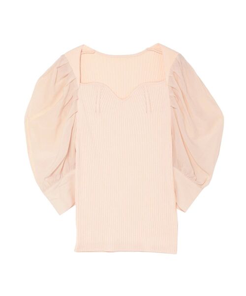 LAGUNAMOON（ラグナムーン）の「タックスリーブドッキングニットプルオーバー（ニット/セーター・レディース・ブラック/ブラウン/アイボリー・FREE）」の6枚目の写真