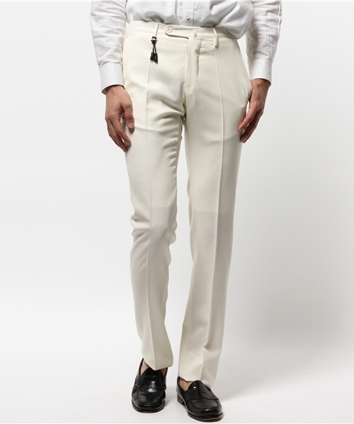 INCOTEX（インコテックス）の「INCOTEX / インコテックス カラーウールスラックス（スラックス・メンズ・ブルー/ホワイト・46/42/44）」の2枚目の写真