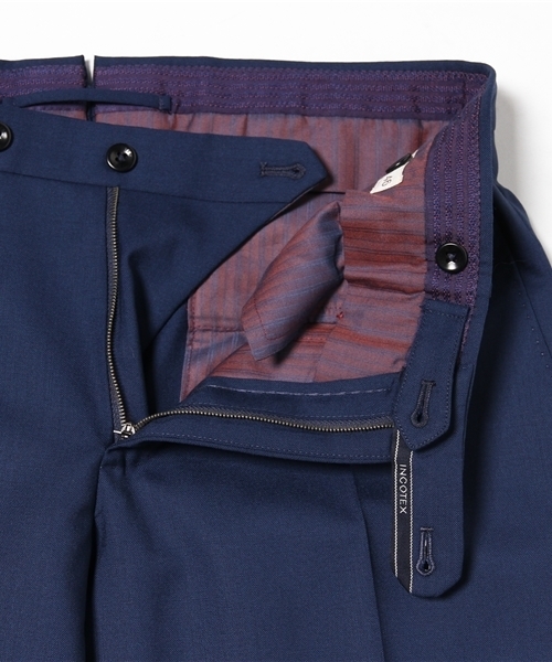 INCOTEX（インコテックス）の「INCOTEX / インコテックス カラーウールスラックス（スラックス・メンズ・ブルー/ホワイト・46/42/44）」の8枚目の写真