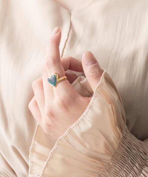 １８Ｋ/ＡＵ750ハート型多面体デザインリング 18K/AU750ハート型多面体デザインリング 18K/AU750ハート型