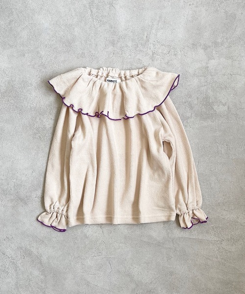 HOGAN RANCH WEAR（ホーガンランチウエア）の「パイルビッグフリルカットソー（80～140cm）（Tシャツ/カットソー・キッズ・ブラック/オフホワイト/レッド/グリーン/イエロー/オレンジ/ホワイト系その他・90/100/110/80/120/130/140/150）」の2枚目の写真