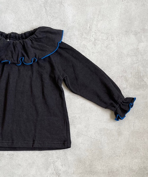 HOGAN RANCH WEAR（ホーガンランチウエア）の「パイルビッグフリルカットソー（80～140cm）（Tシャツ/カットソー・キッズ・ブラック/オフホワイト/レッド/グリーン/イエロー/オレンジ/ホワイト系その他・90/100/110/80/120/130/140/150）」の13枚目の写真