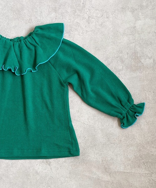 HOGAN RANCH WEAR（ホーガンランチウエア）の「パイルビッグフリルカットソー（80～140cm）（Tシャツ/カットソー・キッズ・ブラック/オフホワイト/レッド/グリーン/イエロー/オレンジ/ホワイト系その他・90/100/110/80/120/130/140/150）」の14枚目の写真
