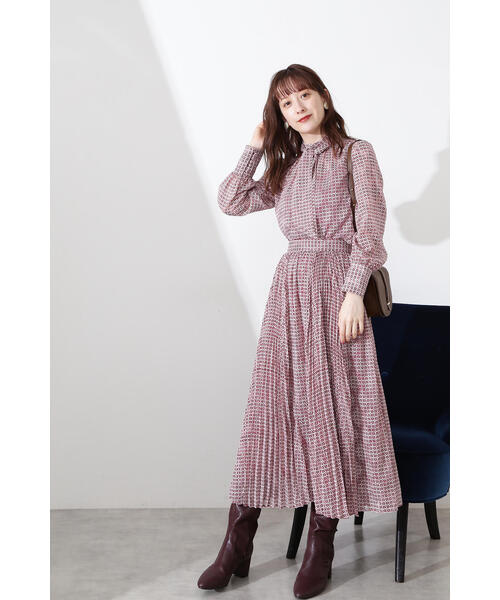JILL STUART(ジルスチュアート)の「◆ケリージオメトリーブラウス(シャツ/ブラウス・レディース・イエロー/ボルドー・MEDIUM/SMALL)」の22枚目の写真