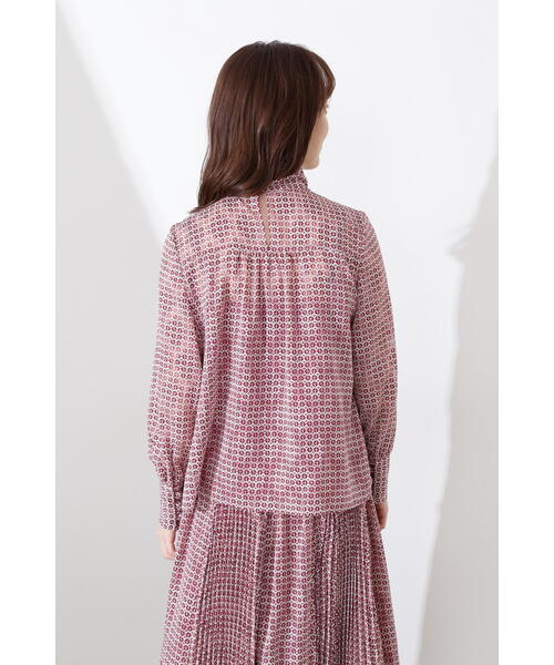 JILL STUART(ジルスチュアート)の「◆ケリージオメトリーブラウス(シャツ/ブラウス・レディース・イエロー/ボルドー・MEDIUM/SMALL)」の14枚目の写真