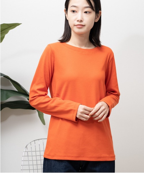 salle de bal(サルデバル)の「【 nappalm / ナップパーム 】 スパン フライス クルー ロンT 406960335 NPP(Tシャツ/カットソー・レディース・ブラック/オフホワイト/オレンジ/ブルー/グリーン/マスタード・FREE)」の6枚目の写真