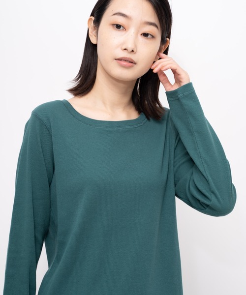 salle de bal(サルデバル)の「【 nappalm / ナップパーム 】 スパン フライス クルー ロンT 406960335 NPP(Tシャツ/カットソー・レディース・ブラック/オフホワイト/オレンジ/ブルー/グリーン/マスタード・FREE)」の3枚目の写真