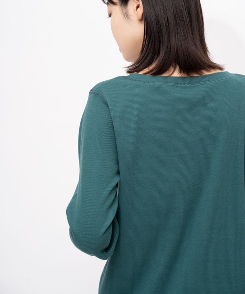 salle de bal(サルデバル)の「【 nappalm / ナップパーム 】 スパン フライス クルー ロンT 406960335 NPP(Tシャツ/カットソー・レディース・ブラック/オフホワイト/オレンジ/ブルー/グリーン/マスタード・FREE)」の20枚目の写真