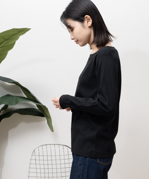 salle de bal(サルデバル)の「【 nappalm / ナップパーム 】 スパン フライス クルー ロンT 406960335 NPP(Tシャツ/カットソー・レディース・ブラック/オフホワイト/オレンジ/ブルー/グリーン/マスタード・FREE)」の19枚目の写真