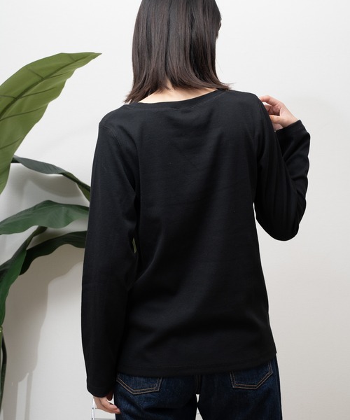 salle de bal(サルデバル)の「【 nappalm / ナップパーム 】 スパン フライス クルー ロンT 406960335 NPP(Tシャツ/カットソー・レディース・ブラック/オフホワイト/オレンジ/ブルー/グリーン/マスタード・FREE)」の18枚目の写真